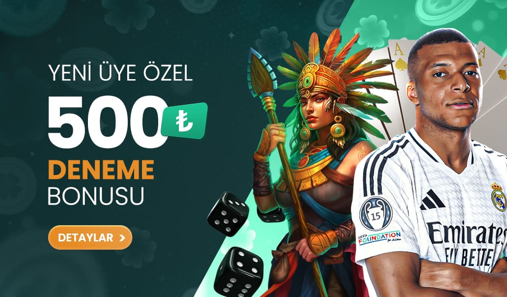 Yeni üyelere özel 500₺ deneme bonusu kampanyası – ücretsiz deneme fırsatı.
